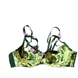 Savage X Fenty Green and Yellow Bra